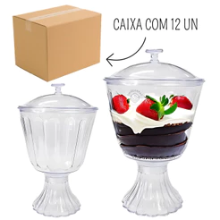 12 TAÇA CONFEITEIRO COM TAMPA - 1,25 L TRANSPARENTE LSC TOYS(CHOCO) OFF