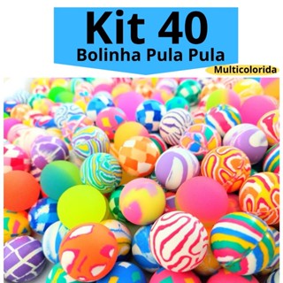 Kit 40 Bolinhas Pula Pula Multicoloridas Festa Brinquedo Lembracinhas Infantil em Oferta na Shopee