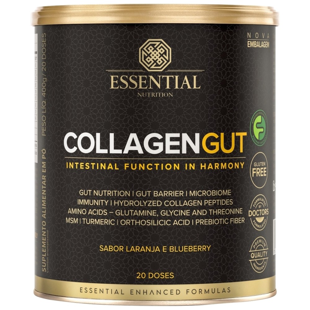 Collagen Gut Essential Nutrition 400g Laranja e Blueberry
