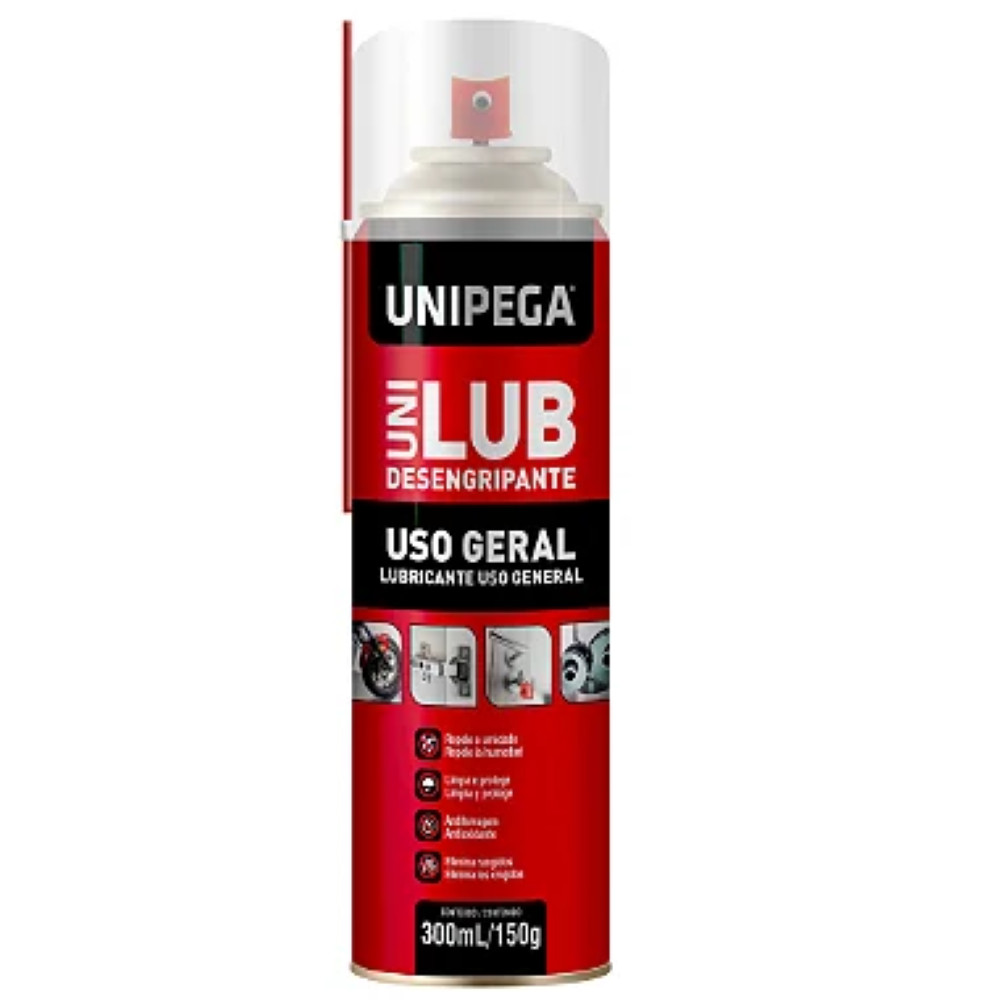 SPRAY LUBRIFICANTE UNI LUB UNIPEGA 300ML em Oferta na Shopee