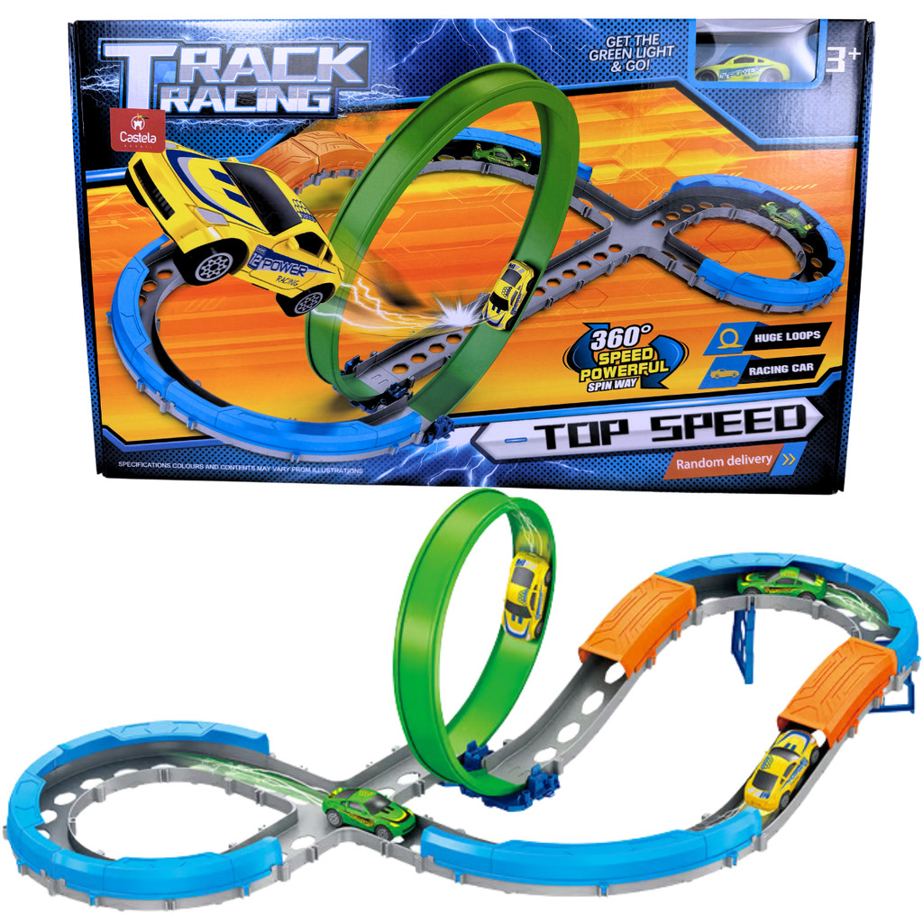 Pista de Corrida Loopping Radical Infantil Carrinho Castela - Mom & Baby