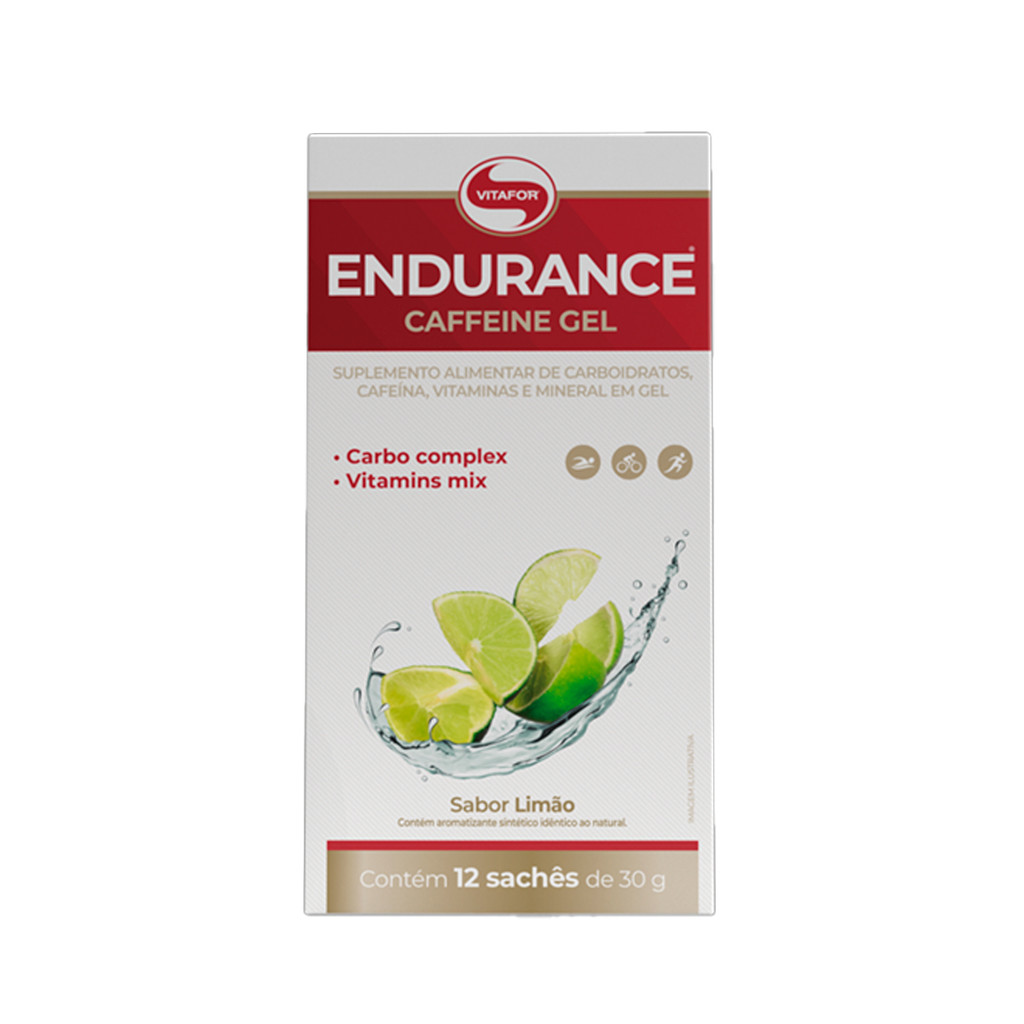 Endurance Caffeine Gel Vitafor Sabor Limão 12 Sachês em Oferta na Shopee