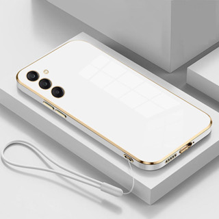 Para Samsung Galaxy S24 Caso + F13 M13 F23 M23 A23 5G M52 5G De Telefone Borda Reta Silicone Volta Capa Macia em Oferta na Shopee