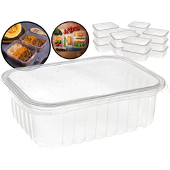 Kit 24/48/72/96 Potes Marmita 250ml C/ Tampa Descartável Fitness Fit Freezer Microondas PraFesta Dieta Alimentos