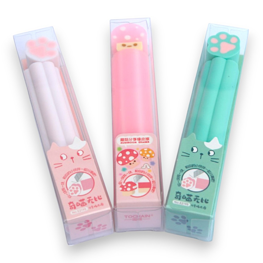 Borracha Longa de Apagar - Cortável e Personalizável - Papelaria Criativa Kawaii Papelaria Fofa