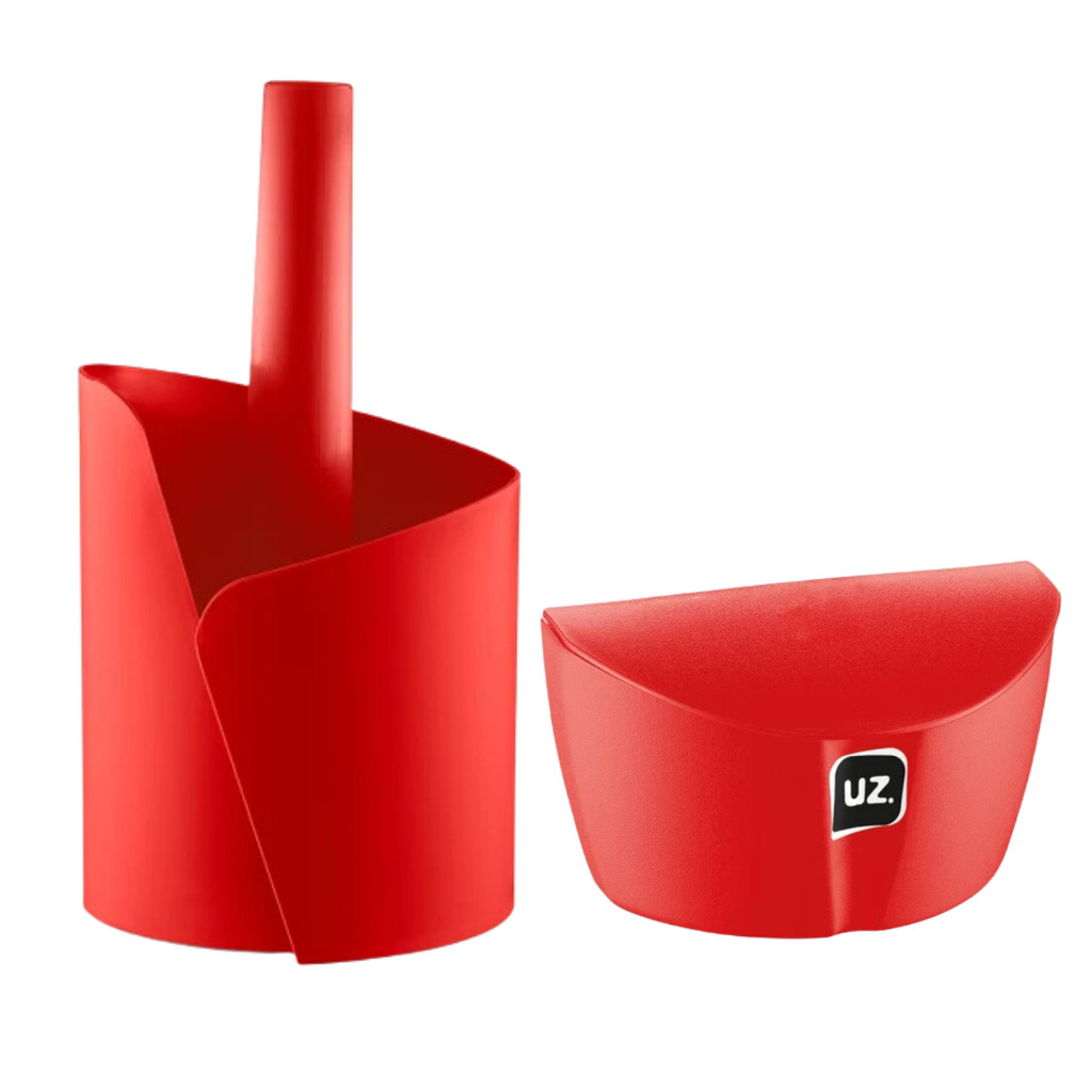 Kit 2 Peças Saleiro de Cozinha com Tampa e Porta Papel Toalha Vermelho UZ