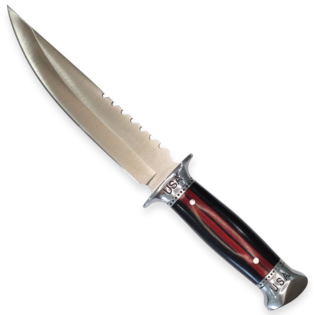 Faca Churrasco Artesanal tatica rambo Colecionador pesca militar esportiva camping presente pai amigo com bainha
