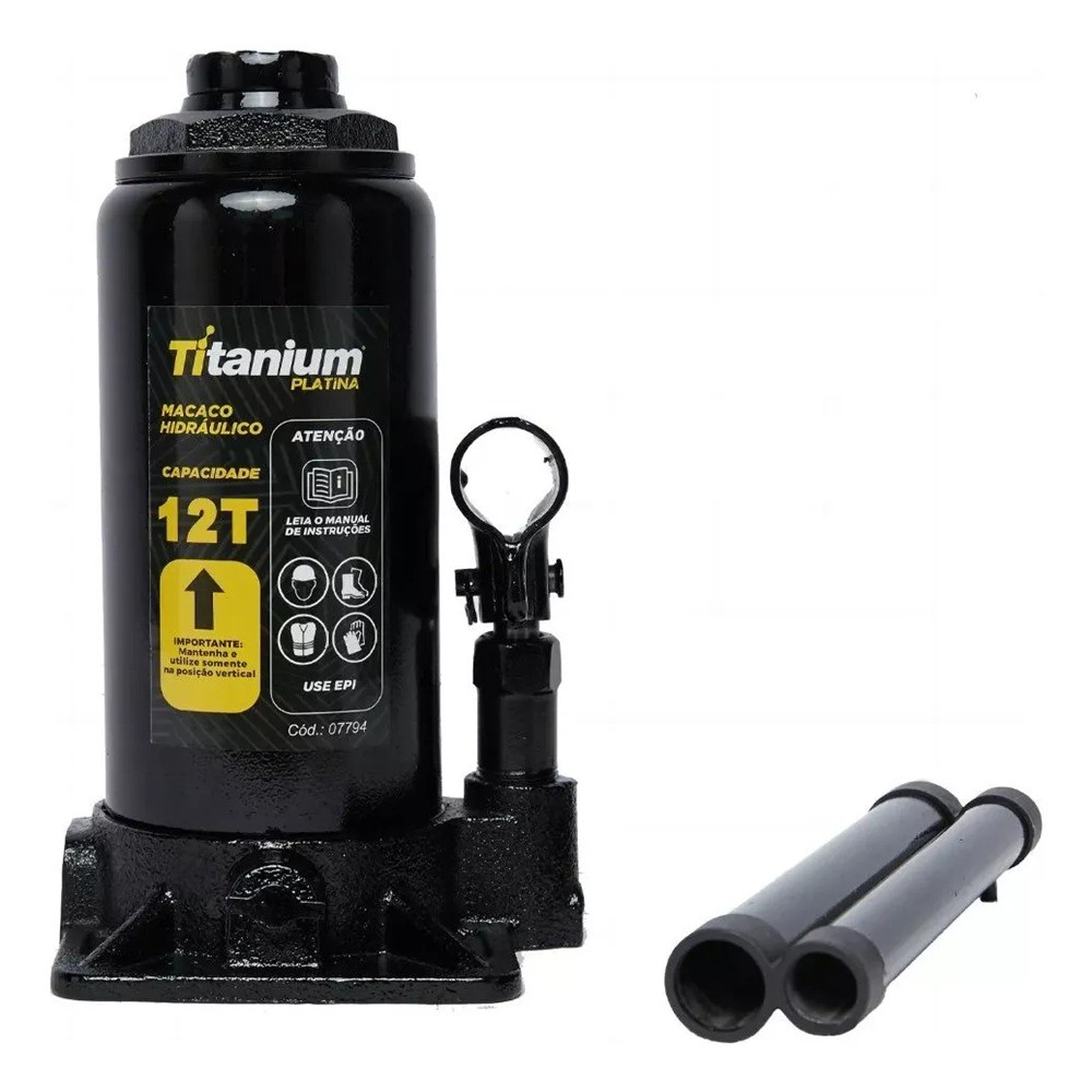 Macaco Hidráulico Tipo Garrafa Titanium 12 Toneladas - Home & Living