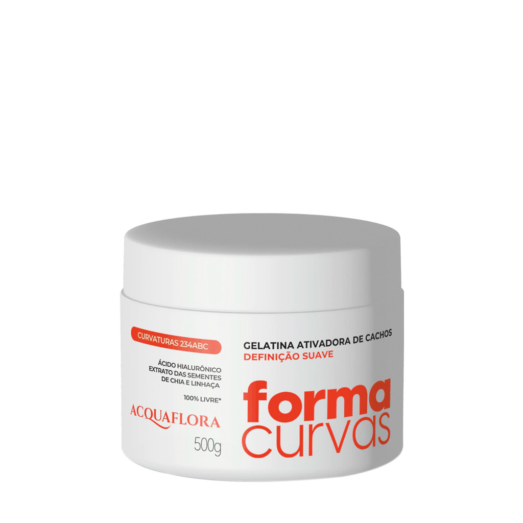 Acquaflora Forma Curvas - Gelatina Ativadora de Cachos Definição Suave 500g em Oferta na Shopee