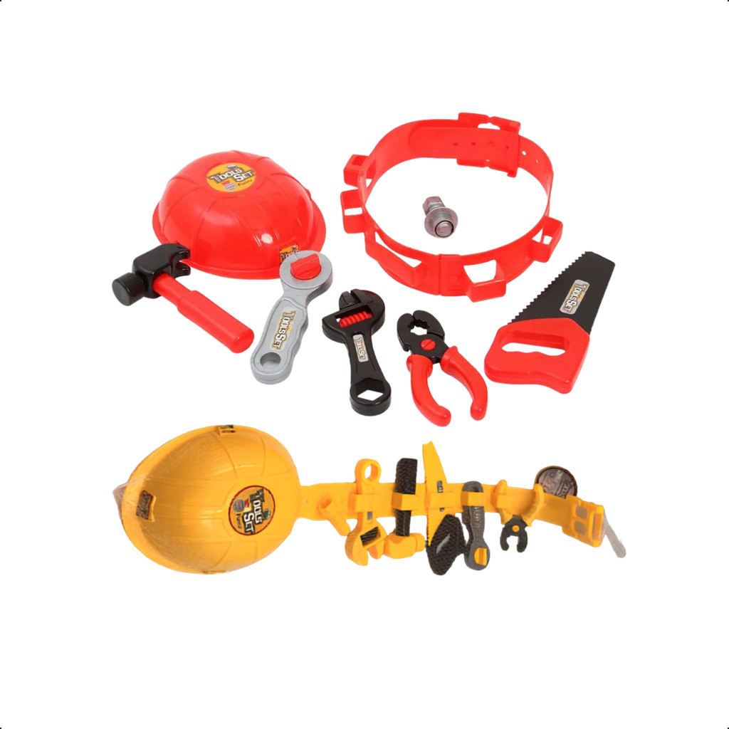Kit Cinto De Ferramentas Brinquedo 9 Peças Infantil Grande