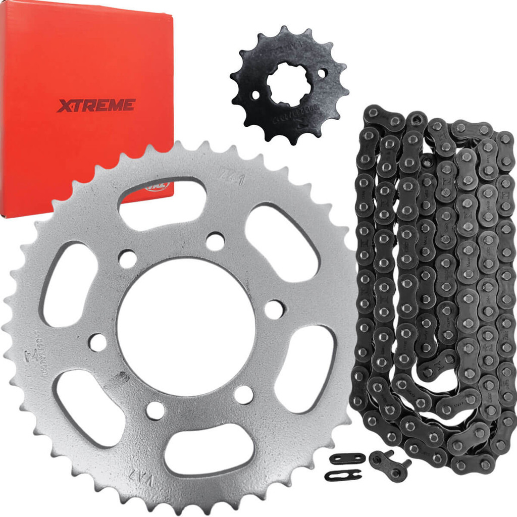 Kit Relação Transmissão Yamaha Xtz 150 Crosser 2014 a 2025 Reforçado Vaz+Maxx Premium