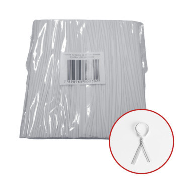 Fecho Branco 14cm com Arame e Lacre C/1.000 Un Amarrilho p/ Sacos, Pães, Hortifruti, Presente em Oferta na Shopee