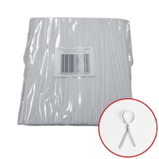 Fecho Branco 14cm com Arame e Lacre C/1.000 Un Amarrilho p/ Sacos, Pães, Hortifruti, Presente em Oferta na Shopee