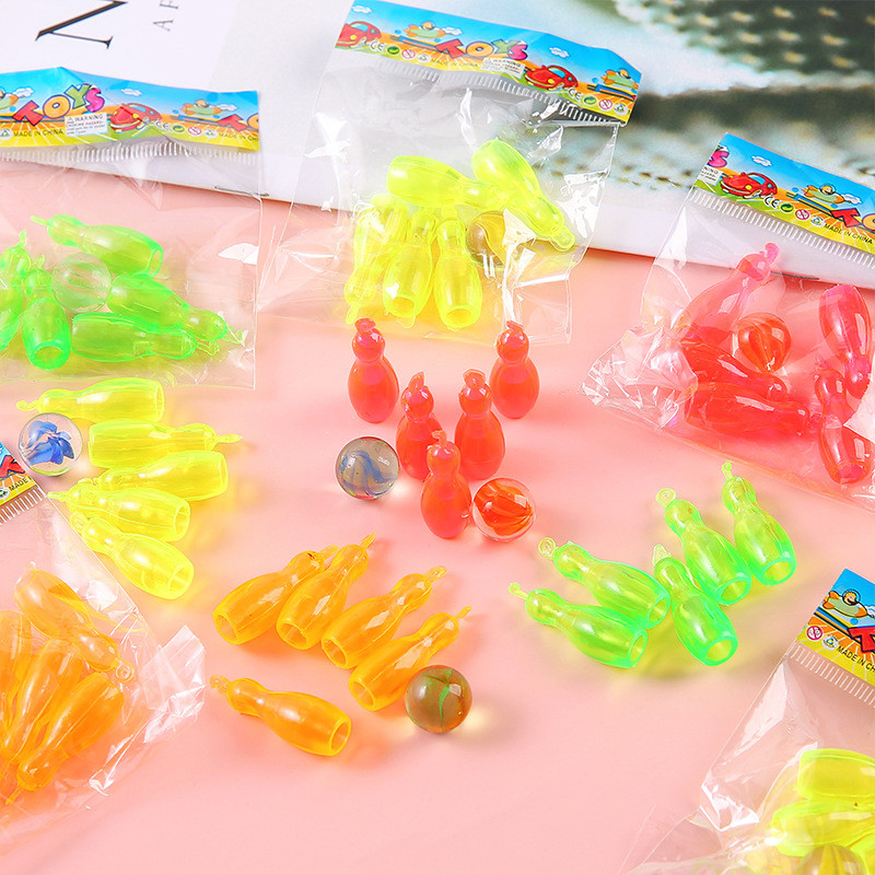 Mini conjunto de boliche de tamanho pequeno, lazer de mesa, brinquedos pequenos, brinquedos educativos interativos
