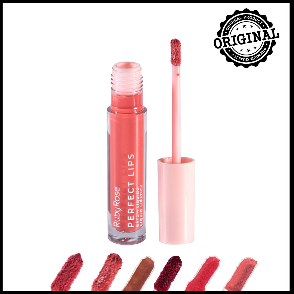 Batom Liquido Ruby Rose Perfect Lips Linha Rosa HBL6200 em Oferta na Shopee
