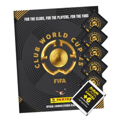 Álbum FIFA Club World Cup 2025 Capa Mole + 6 envelopes (30 Figurinhas) - Mundial de Clubes