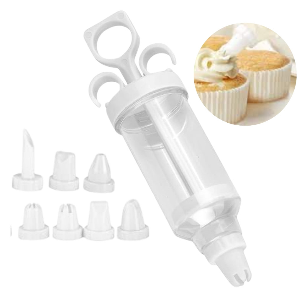 Bisnaga de Confeitar Bolo com 7 Bicos Variados Iniciante e Profissional – Ideal para Cupcakes e Sobremesas em Oferta na Shopee