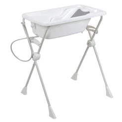 Kit Banho Bebê Burigotto Banheira Branca Suporte e Redutor
