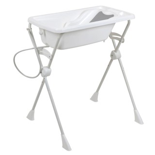 Kit Banho Bebê Burigotto Banheira Branca Suporte e Redutor