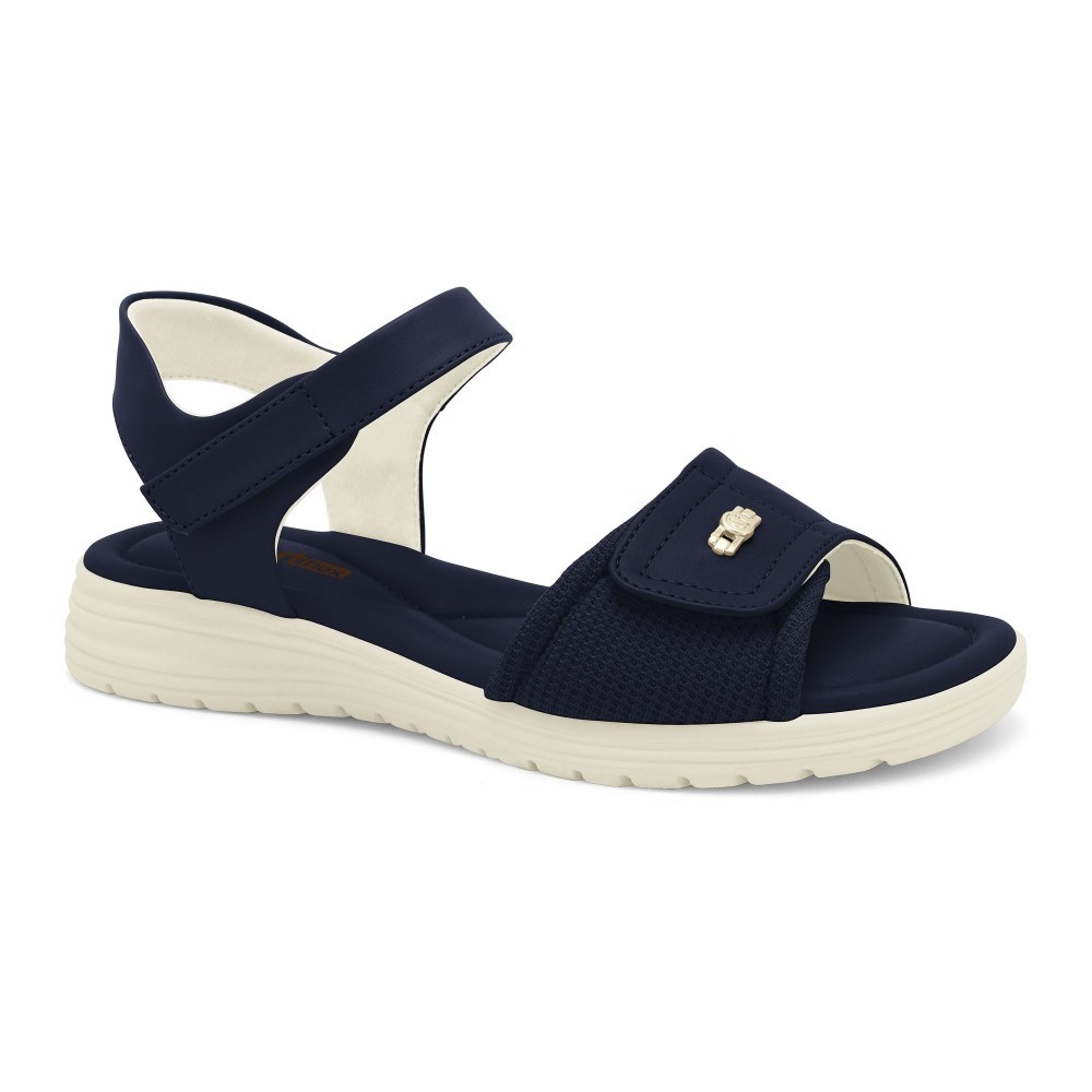 Sandália Feminina Comfortflex 2551303 com Velcro Palmilha Macia Confortável e não Escorregadia