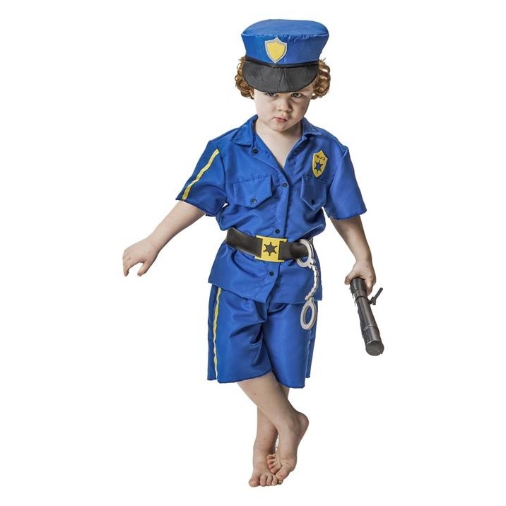 Fantasia de Policial Infantil Masculina Com Quepe