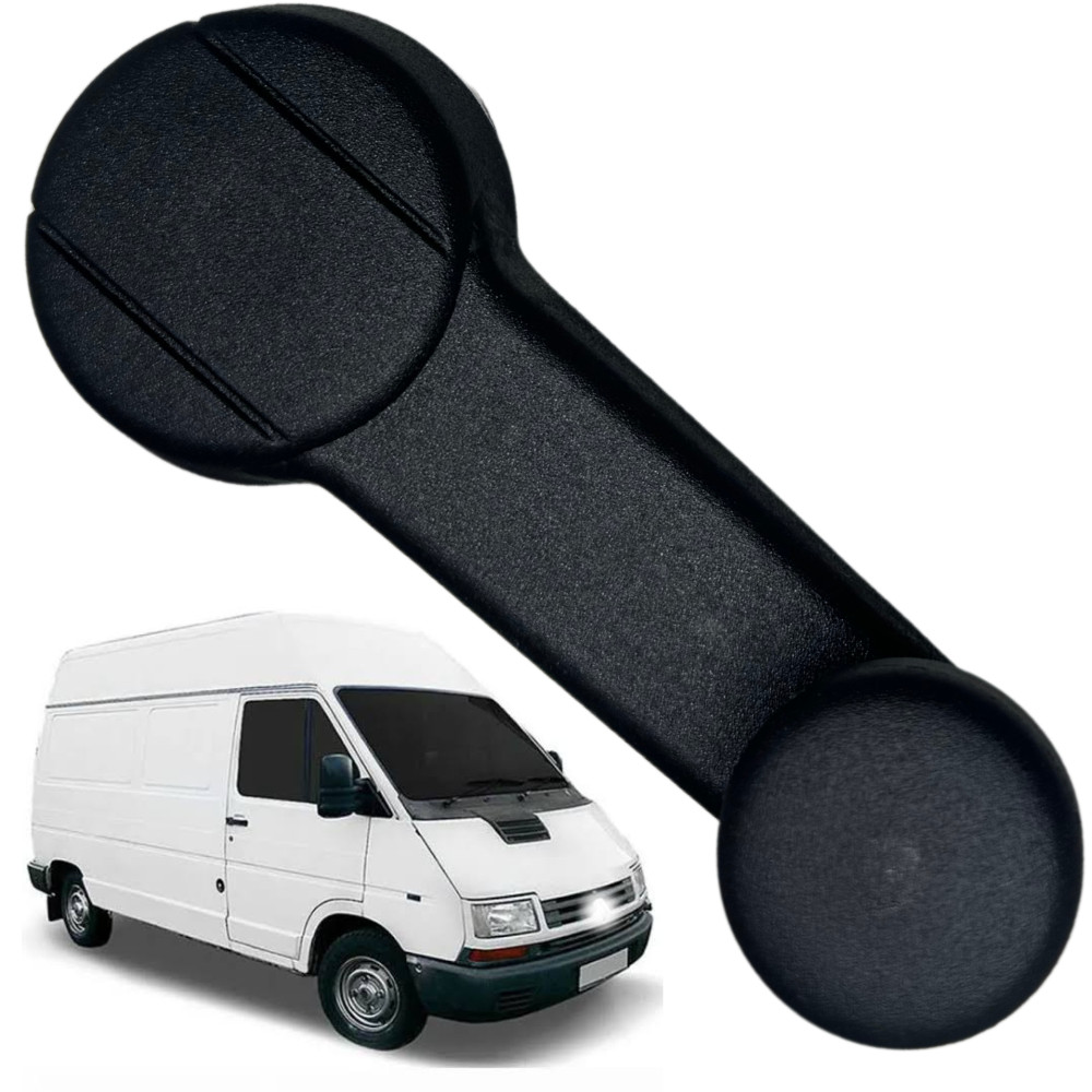 Manivela Reguladora Vidro Preta Compatível Com Renault Trafic 1997 1998 1999 2000 2001 2002 03 2004