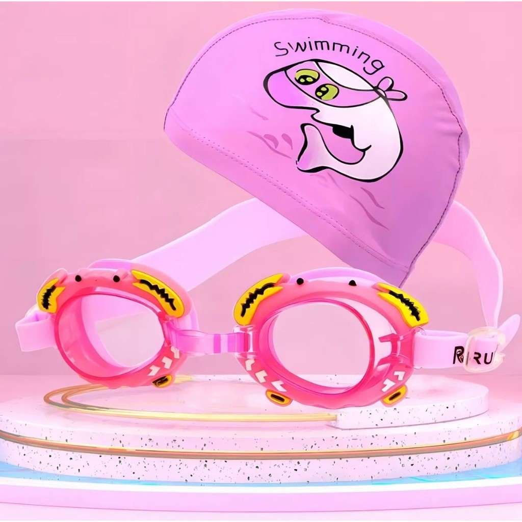 Kit Natação Infantil com Óculos Estojo e Touca Coleção Estrelas