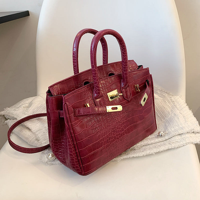 Novo produto venda quente luz luxo padrão de crocodilo textura saco feminino grande saco novo estilo moda um ombro cruz 