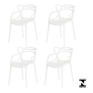 Kit 4 Cadeiras Allegra Branca Sala Cozinha Jantar em Oferta na Shopee