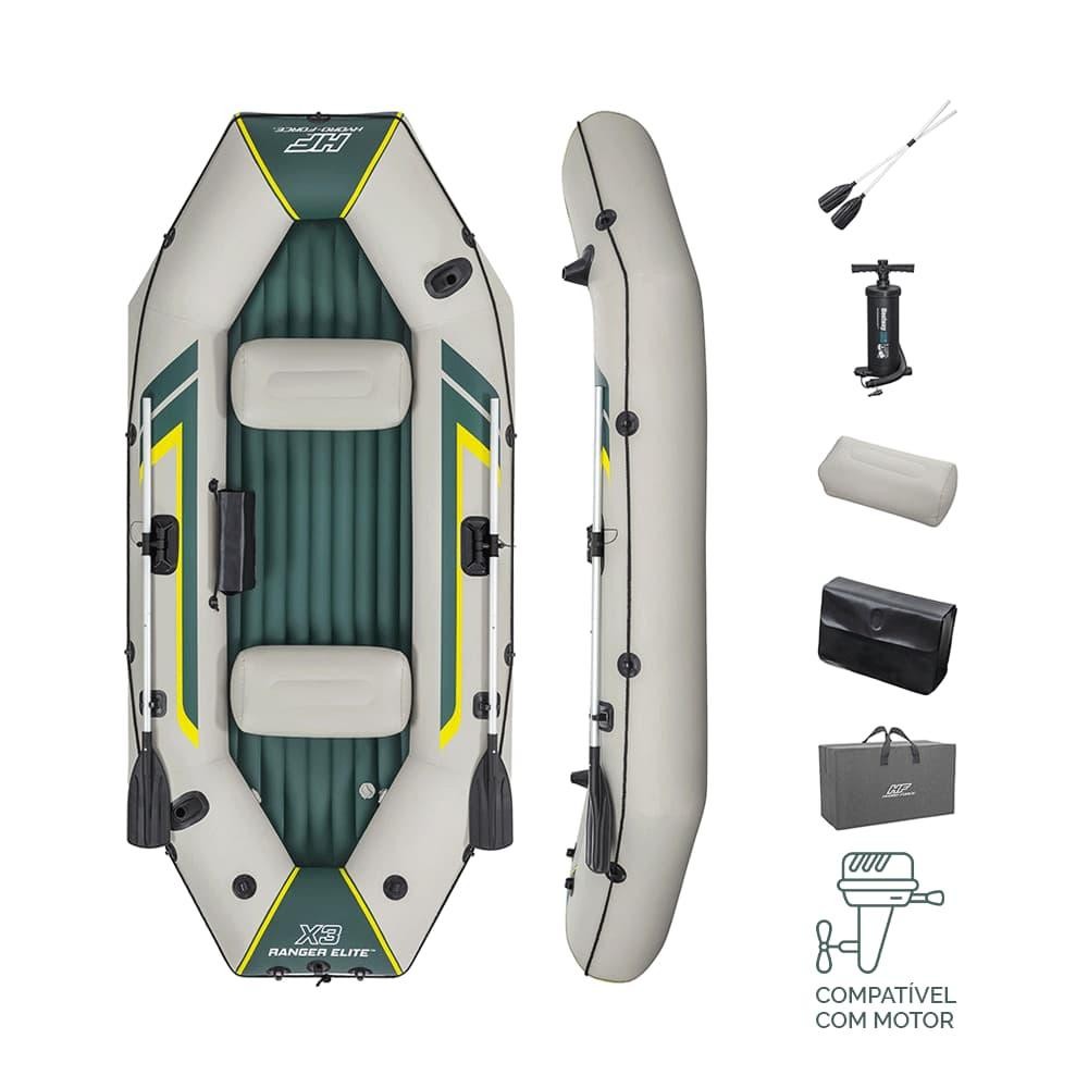 Bote Inflável Ranger Elite 3x para 3 Pessoas Hydro Force Bestway