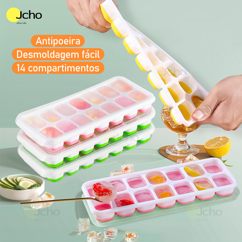 JCHO Forma de gelo multiuso lavável forminha de gelo silicone 14 grade em Oferta na Shopee