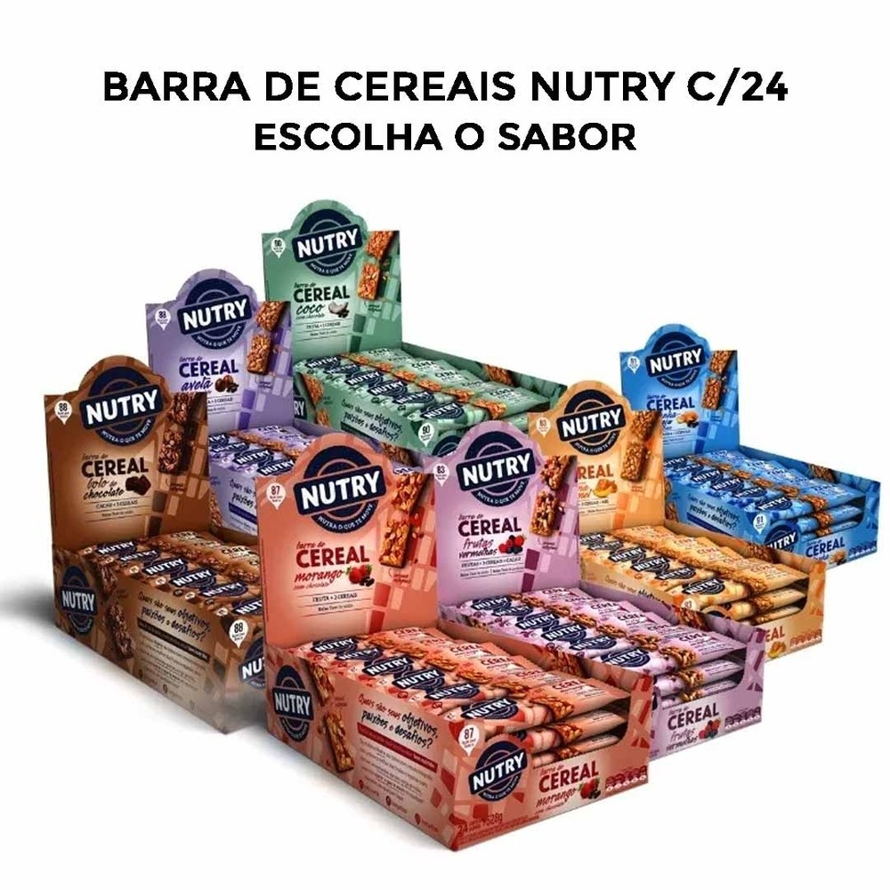 Barra de Cereais ou de Frutas Nutry c/24 Escolha o Sabor - Nutrimental
