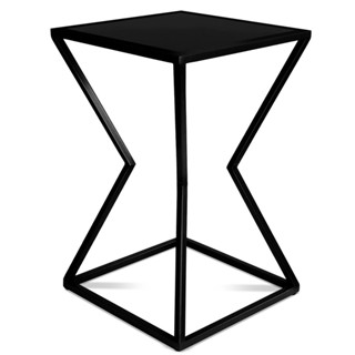 Mesa de Canto Lateral Alta Quadrada para Sala Austria - Preta em Oferta na Shopee