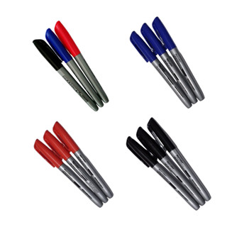 KIT DE 3 CANETAS PARA MARCACAO PERMANENTE BRASFORT 2MM em Oferta na Shopee