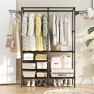 Guarda Roupa Portatil Arara Multifuncional Desmontavel Arara De Roupa Cabideiro Chão Sapateira Rack Top em Oferta na Shopee