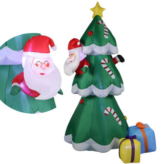 Arvore Natal Natalina Inflavel Papai Noel Luz Led Loja Shopping Casa Decoraçao Festa Evento Comemoraçao Fim de Ano