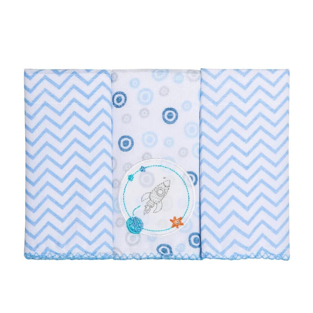 Kit Pano De Boca Estampado Papi Bordados Planetas - 03 Peças em Oferta na Shopee