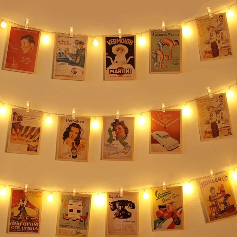 Cordão luz pregador prendedor led 10 fotos decoração casa quarto