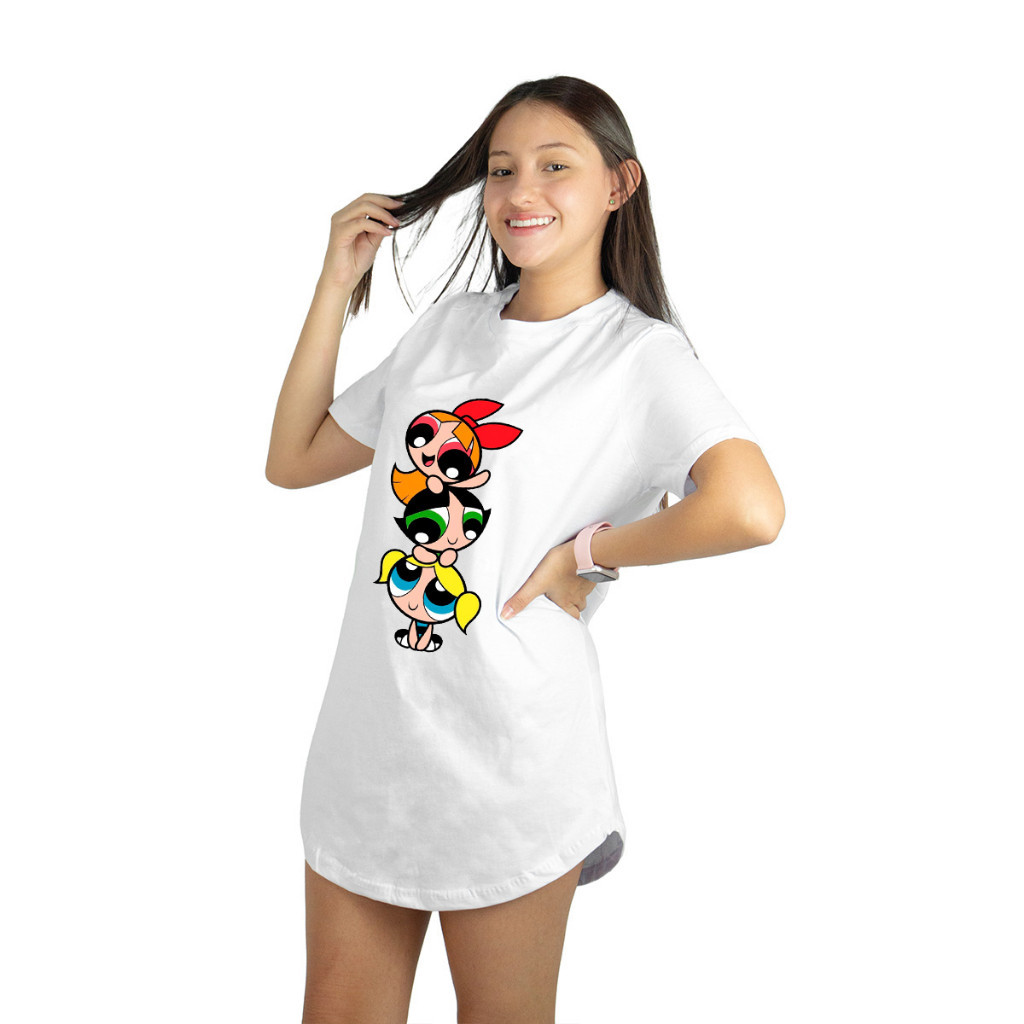 Vestido Camisetão Longline Blusão Meninas Poderosas premium Premium em Oferta na Shopee