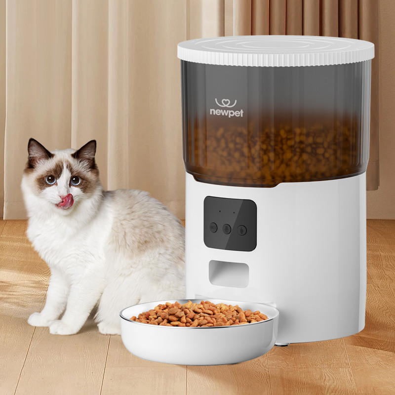 Alimentador Automático Pet 4L Comedouro para Caes Fácil Comedouro Elevado para Caes Controle de Aplicativo WiFi