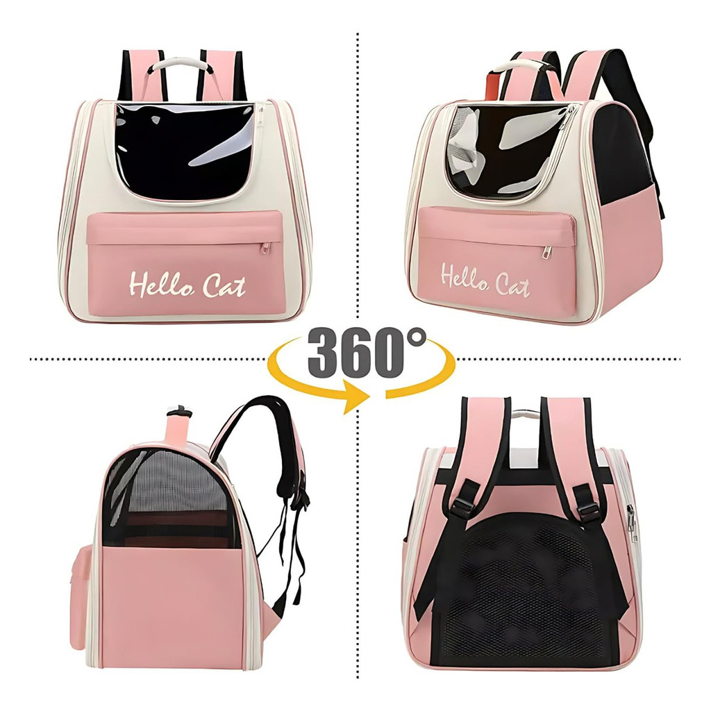 Mochila Reforzada Transportadora Mascotas Perro Gato Turques