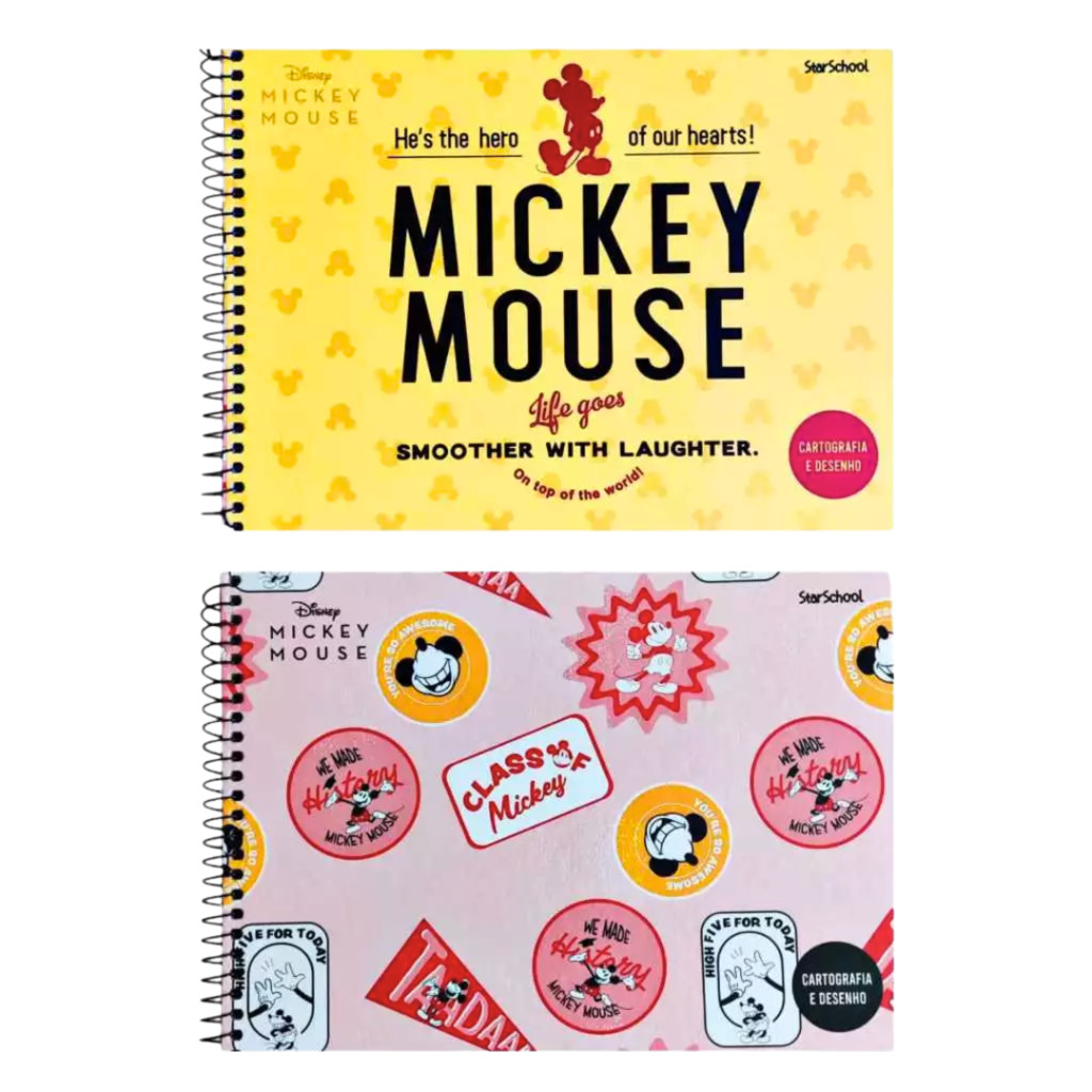Caderno Cartografia e Desenho Capa Dura Mickey - Jandaia
