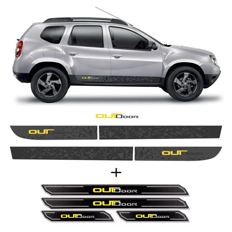 Faixa Duster Outdoor 2015 + Soleira Protetora Completo em Oferta na Shopee