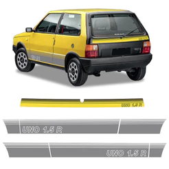Faixa Fiat Uno 1.5 R Adesivo Decorativo Lateral E Traseiro