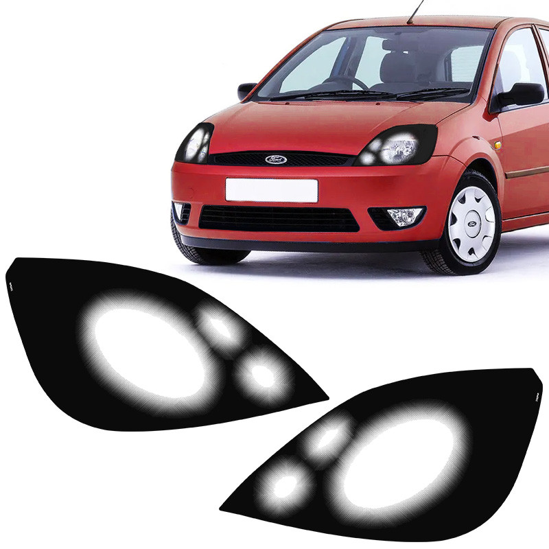 Adesivo Compativel Farol Fiesta G2 2003/2006 Mascara Negra em Oferta na Shopee