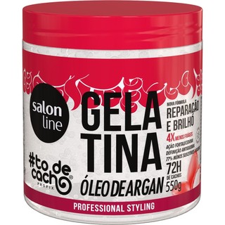 Gelatina Óleo de Argan Salon Line #todecacho Reparação E Brilho 550g em Oferta na Shopee