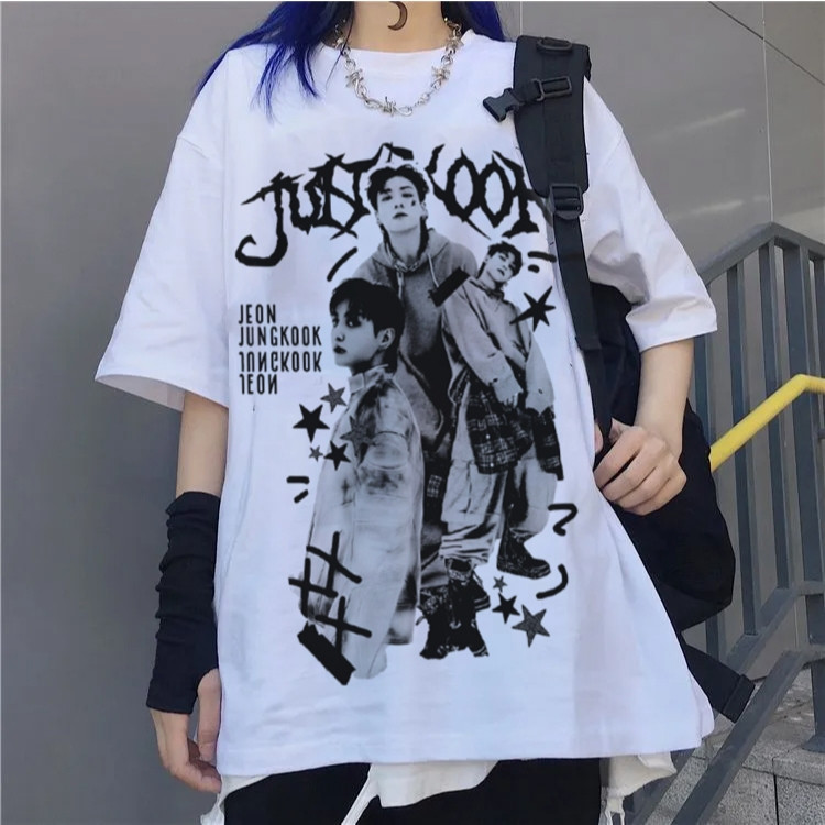 Camiseta Branca Bts Jeon Jung-kook Seven Jungkook Kpop
