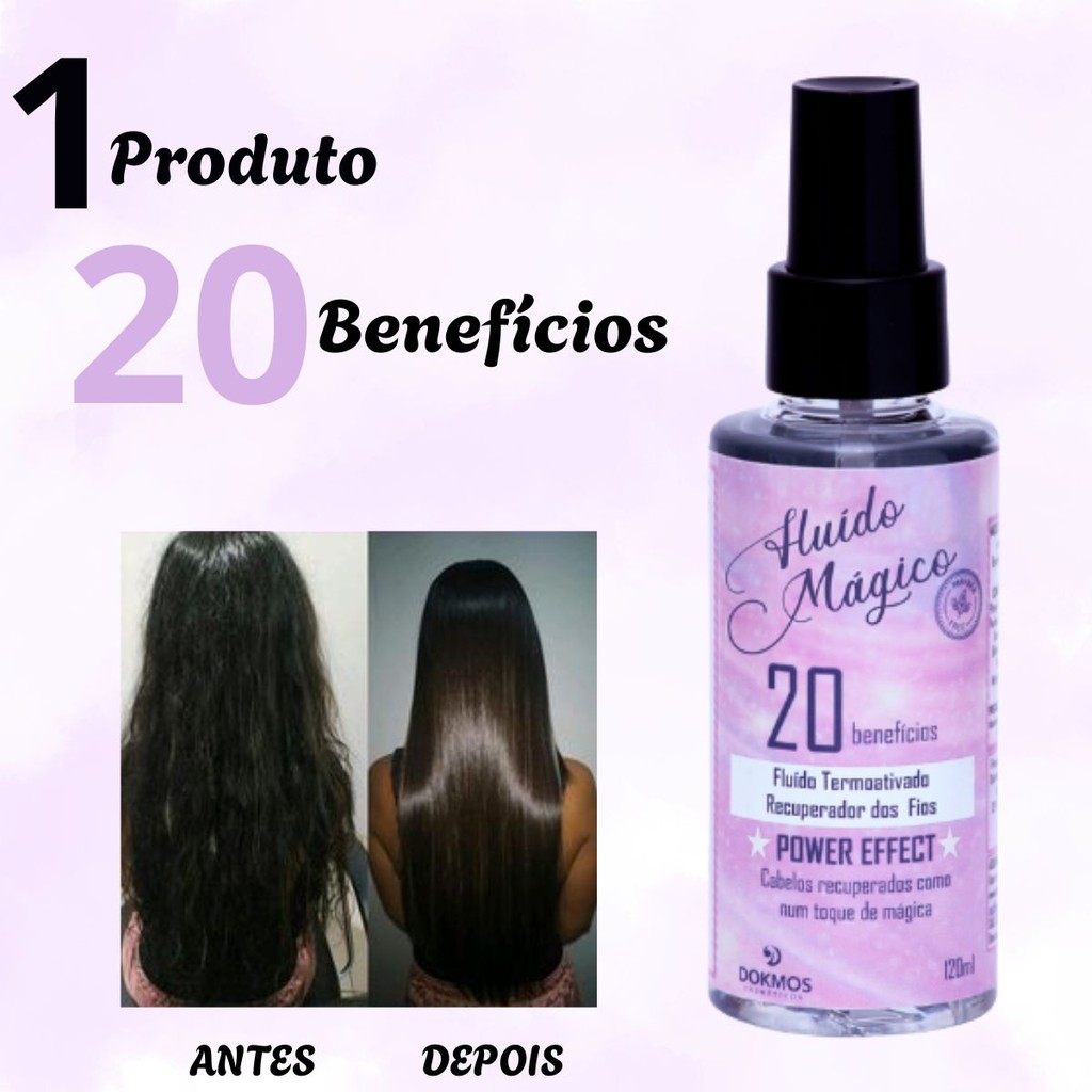 Fluído Mágico Capilar  1 Produto 20 Benefícios Com  Proteção Térmica 120ml Dokmos