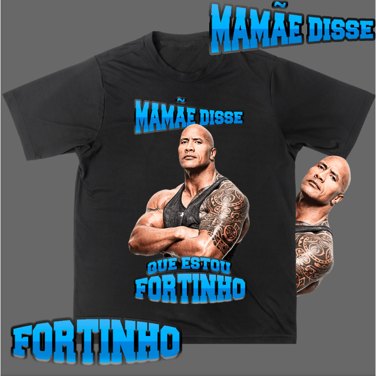 Camiseta Academia Oversized Mamãe Disse Que Estou Fortinho 100% Algodão Premium Estampa Engraçada