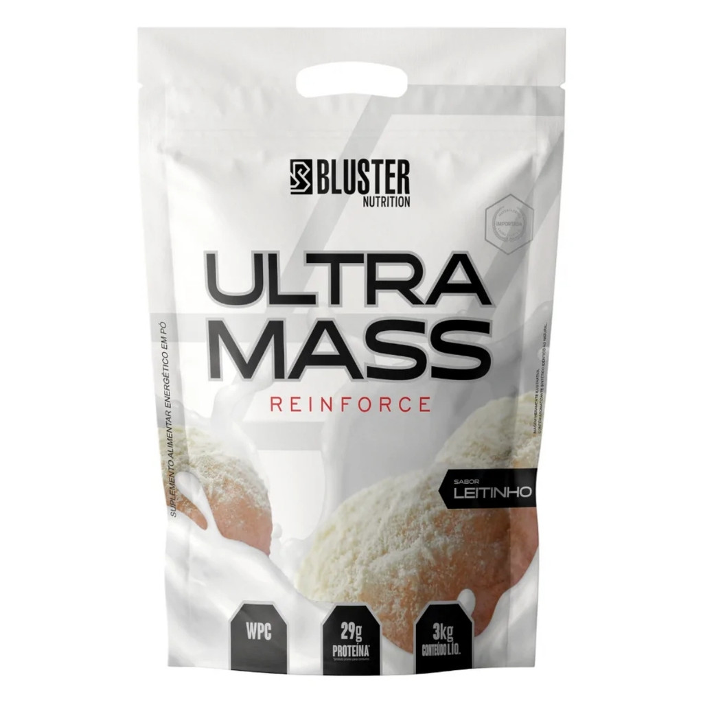 Hipercalórico Ultra Mass Refil 3kg Bluster Nutrition Leitinho em Oferta na Shopee